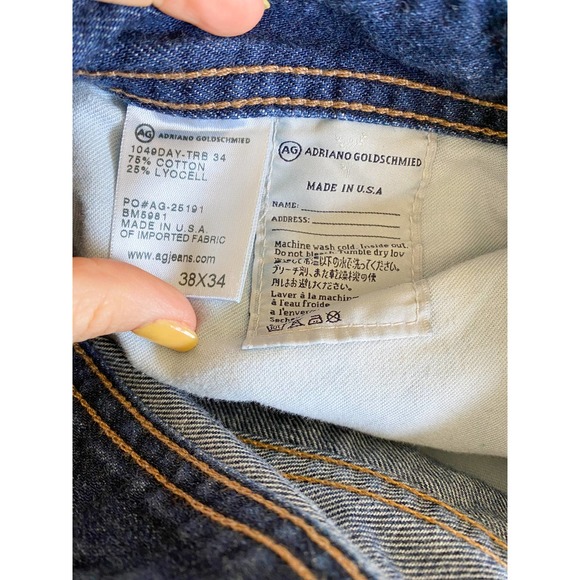 AG Adriano Goldschmied Men's Medium Wash The Portege Straight Leg Jeans sz 38X34 - Picture 10 of 10
